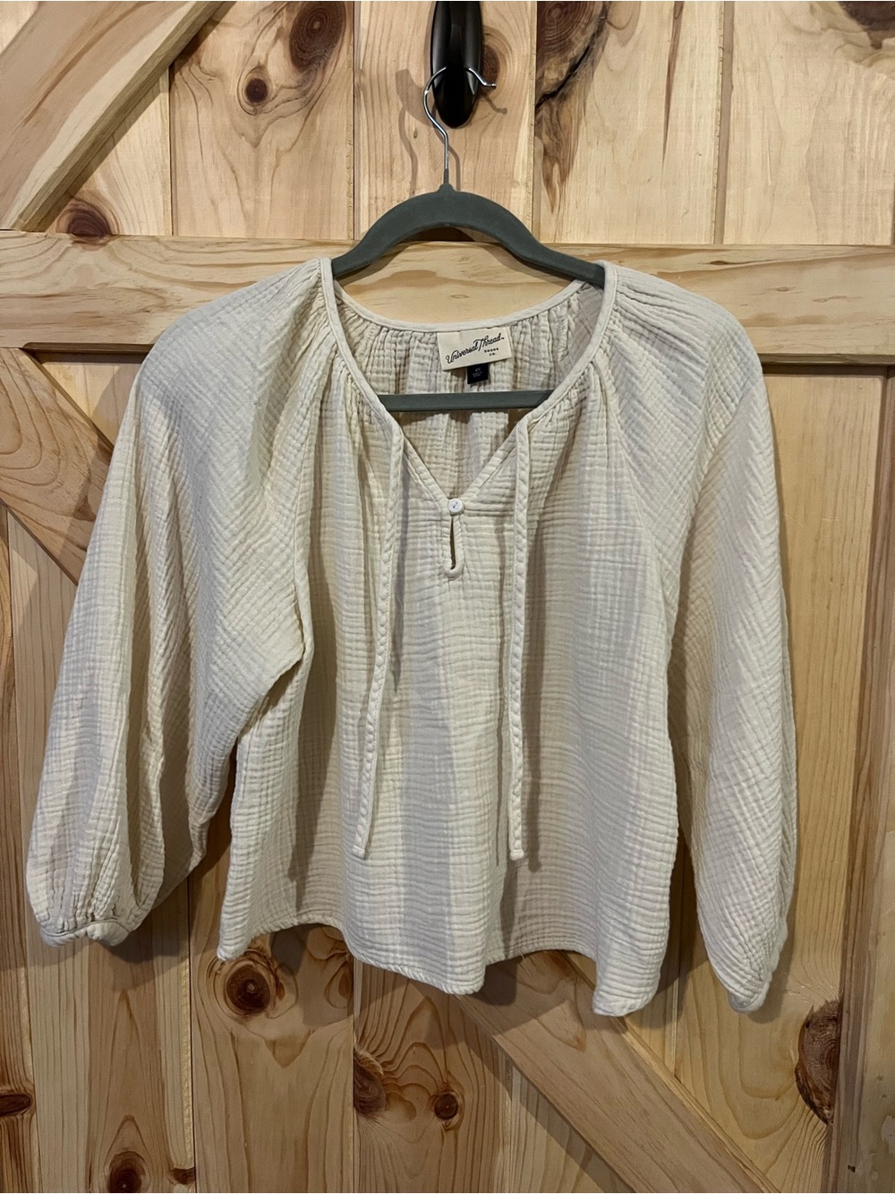 Universal Thread Cream 100% Cotton Blouse XS